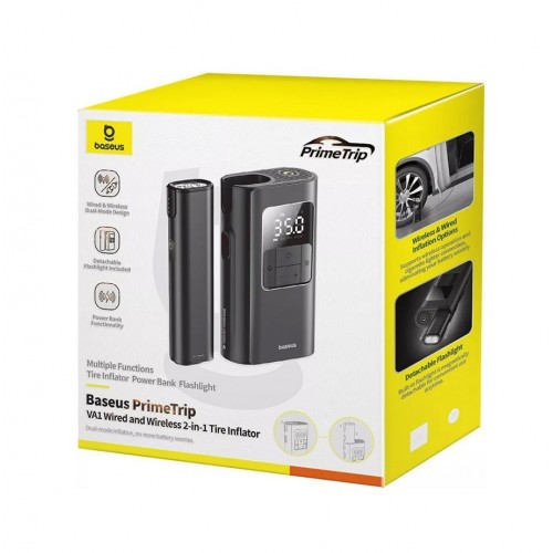 Автомобильный насос Baseus PrimeTrip VA1 Wired and Wireless 2-in-1 для накачки шин Cosmic Black