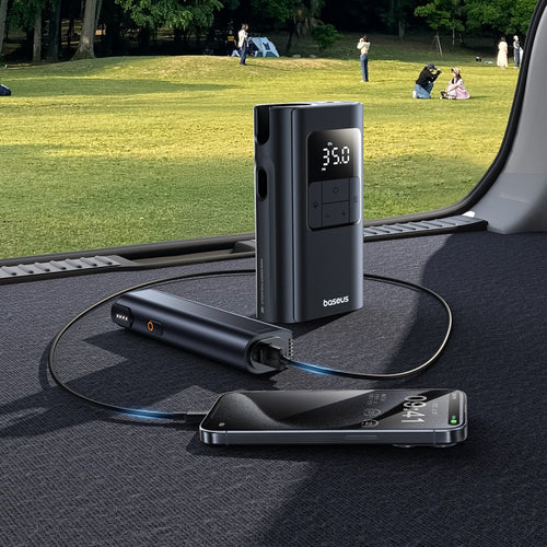 Автомобильный насос Baseus PrimeTrip VA1 Wired and Wireless 2-in-1 для накачки шин Cosmic Black