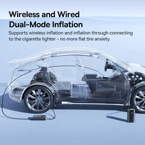 Автомобильный насос Baseus PrimeTrip VA1 Wired and Wireless 2-in-1 для накачки шин Cosmic Black