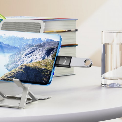 Адаптер HOCO UA17 Type-C штекер - USB гнездо USB3.0, чёрный