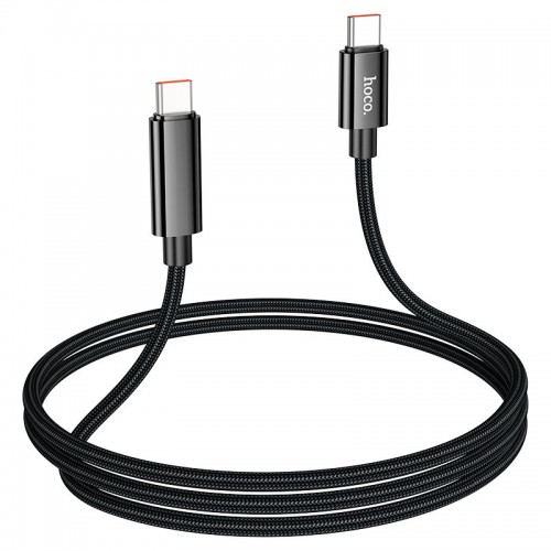 Кабель HOCO U125 Benefit 100W charging data cable with display Type-C to Type-C Black