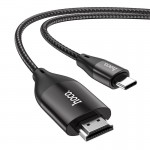 Кабель HOCO UA16 Type-C на HDTV HD on-screen кабель, металлический серый