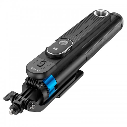 Селфи-монопод HOCO K22 Handy из алюминиевого сплава, анти-тряска, держатель для прямых трансляций, чёрный
