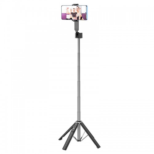 Селфи-монопод HOCO K18 Wave четырехногий держатель для прямых трансляций Black