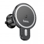 Автодержатель для телефона с БЗП HOCO CA85 Ultra-fast magnetic wireless charging car holder Black