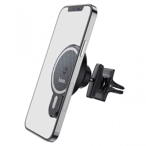 Автодержатель для телефона с БЗП HOCO CA85 Ultra-fast magnetic wireless charging car holder Black