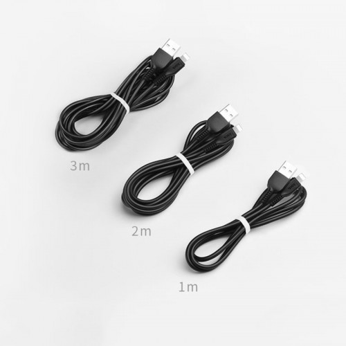 Кабель HOCO X20 USB to iP 2.4A, 1 м, PVC, разъёмы TPE, чёрный