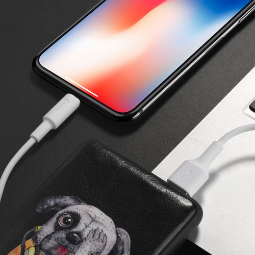 Кабель HOCO X25 USB to iP 2A, 1 м, ПВХ, ПВХ коннекторы, белый