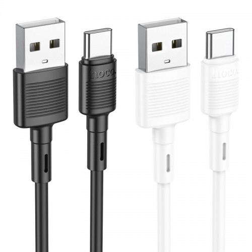 Кабель HOCO X83 USB to Type-C 3A, 1m, PVC, PVC connectors, White