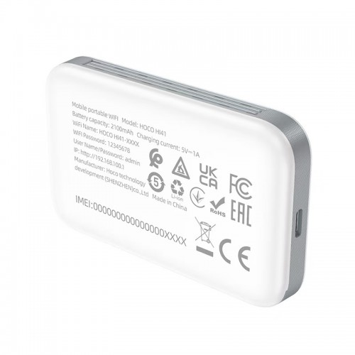 Маршрутизатор HOCO HI41 Mobile portable WiFi (Europe Asia and Africa) White