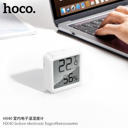 Термогігрометр HOCO HX40 Indoor electronic hygrothermometer White