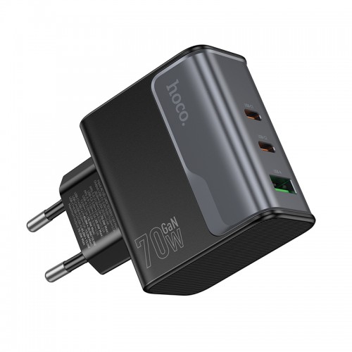 Мережевий зарядний пристрій HOCO CS75A Star Speed PD70W(2C1A) charger midnight black
