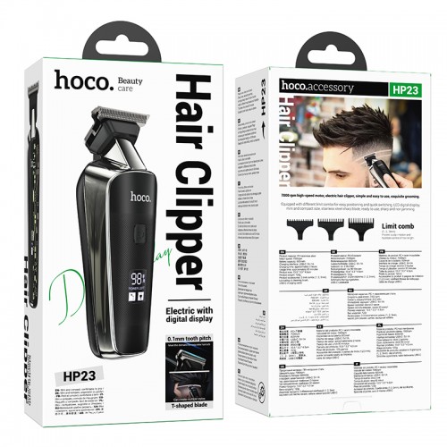 Машинка для стрижки HOCO HP23 Diamond engraving electric hair clipper Black