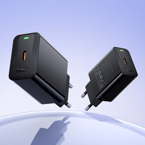 Сетевое зарядное устройство HOCO CS93A Leader однопортовое PD20W зарядное устройство Черное