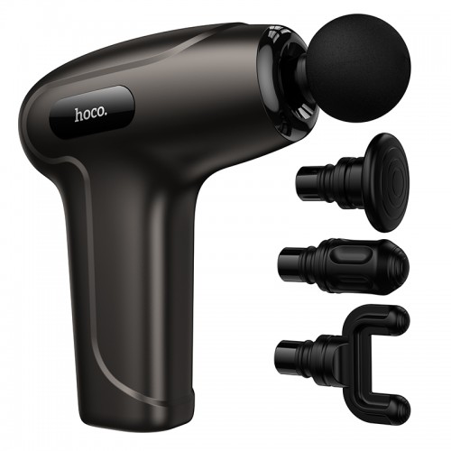 Перкусійний масажер HOCO HP51 1800 мА·год Електрический мини бесшумный фасциальный массажный пистолет