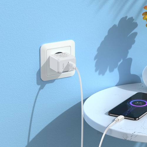 Сетевое зарядное устройство с кабелем HOCO CS11A Ocean, комплект зарядного устройства с одним портом (Micro), белый