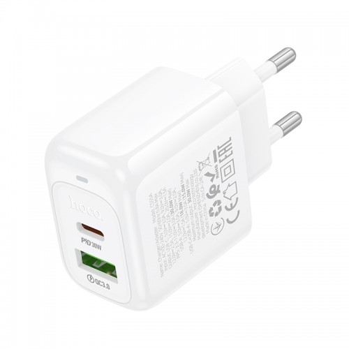 Сетевое зарядное устройство HOCO CS55A Surplus PD30W+QC3.0 charger White