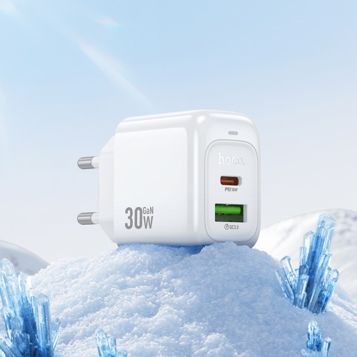 Сетевое зарядное устройство HOCO CS55A Surplus PD30W+QC3.0 charger White
