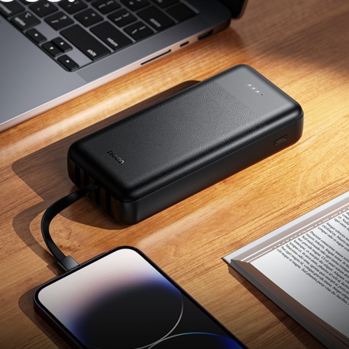 Внешний аккумулятор HOCO J163A Wonderful power bank с 4 кабелями (20000mAh) Черный