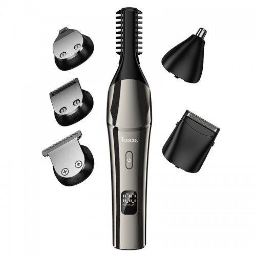 Машинка для стрижки HOCO HP26 600 mAh. IPX6. Multi-function electric clipper grooming set Metal Gray