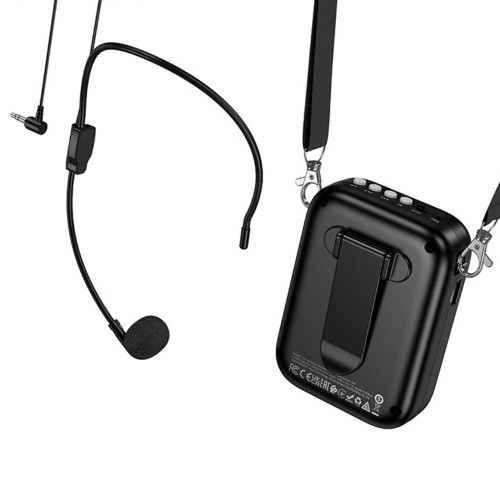 Портативна колонка з гарнітурою HOCO L23 Lemony speaker with wired microphone 5W Black