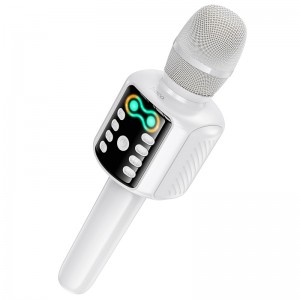 Портативна колонка-мікрофон HOCO L24 Shine karaoke microphone 5W White