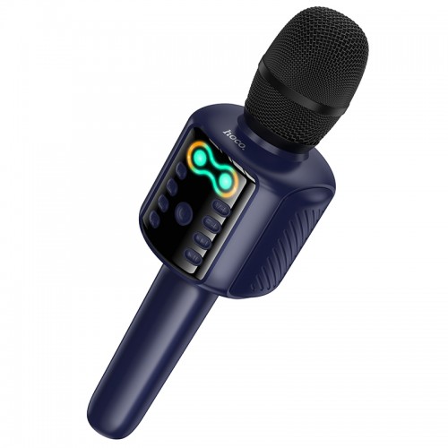 Портативна колонка-мікрофон HOCO L24 Shine karaoke microphone 5W Blue