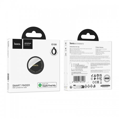 Трекер HOCO E100 Graceful Intelligent positioning anti-lost device Black