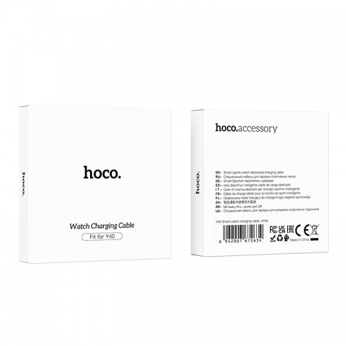 Бездротовий зарядний пристрій для смарт-годинника HOCO Y40 Smart watch charging cable White