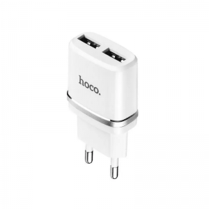 Сетевое зарядное устройство HOCO C12 Smart dual USB charger 12W White