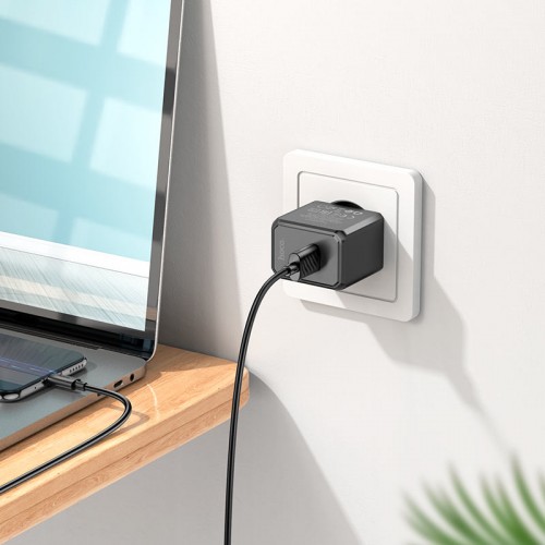 Сетевое зарядное устройство HOCO CS11A Ocean с одним портом, чёрное