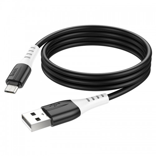 Кабель HOCO X82 USB — Micro 2.4A, 1 м, силикон, силиконовые коннекторы, черный