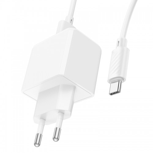 Сетевое зарядное устройство с кабелем HOCO CS11A Ocean, набор зарядного устройства с одним портом (Type-C), белый
