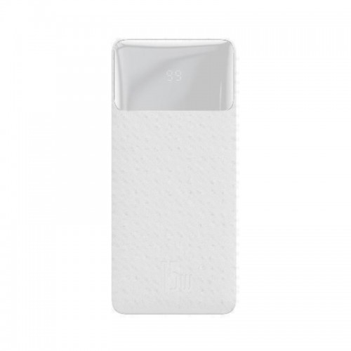 Зовнішній акумулятор Baseus Bipow Digital Display Power Bank 30000mAh 15W White Overseas Edition （With Simple Series Charging Cable USB to Micro 25cm