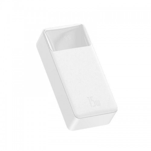 Зовнішній акумулятор Baseus Bipow Digital Display Power Bank 30000mAh 15W White Overseas Edition （With Simple Series Charging Cable USB to Micro 25cm