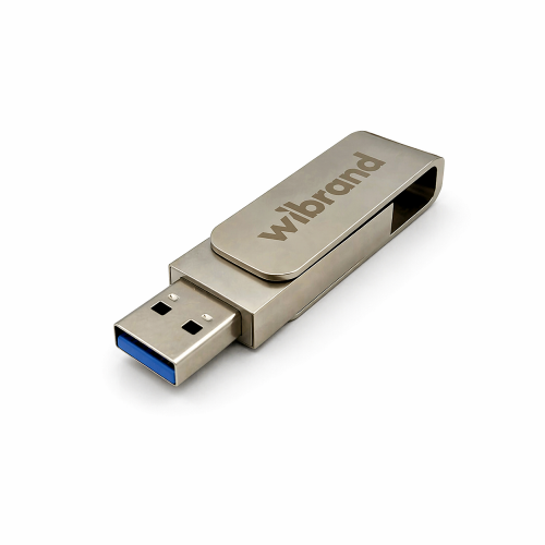 Портативний SSD Wibrand Wolf 512GB USB 3.2 Gen.2 Type-C/Type-A Read/Write 1000MB/s Silver