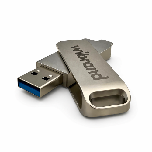Портативний SSD Wibrand Wolf 1TB USB 3.2 Gen.2 Type-C/Type-A Read/Write 1000MB/s Silver
