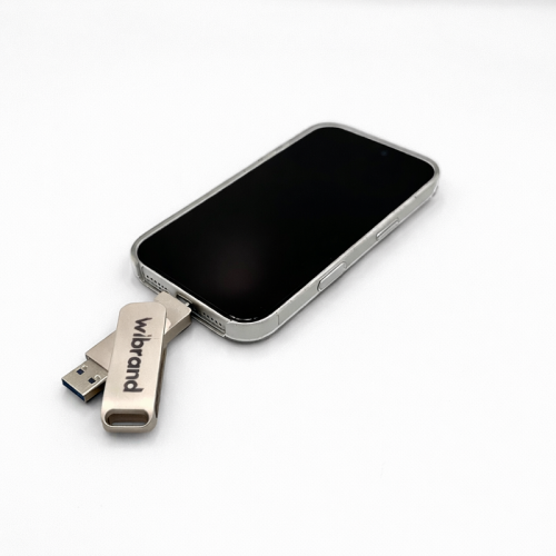 Портативний SSD Wibrand Wolf 1TB USB 3.2 Gen.2 Type-C/Type-A Read/Write 1000MB/s Silver