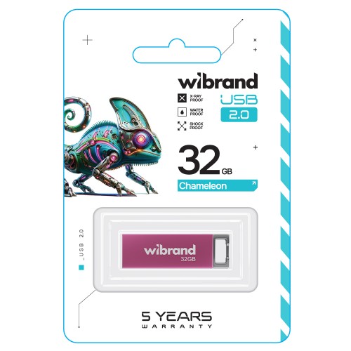 Флеш-накопичувач Wibrand USB 2.0 Chameleon 32Gb Рожевий