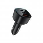 Автомобільний зарядний пристрій ACEFAST B18 200W(2USB-C+USB-A)fast car charger Black