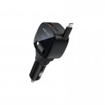 Автомобільний зарядний пристрій ACEFAST B17 95W car charger with telescopic cable Black