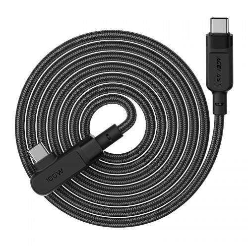 Кабель ACEFAST C5-03 USB-C to USB-C 100W right angled aluminum alloy 2m Black