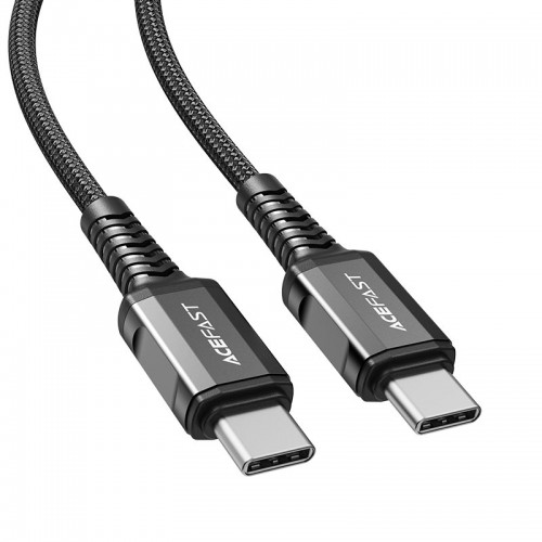 Кабель ACEFAST C1-03 Type-C to Type-C 3A, 1.2м, нейлон, алюминиевые разъемы, черный