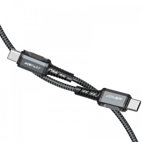 Кабель ACEFAST C1-03 Type-C to Type-C 3A, 1.2м, нейлон, алюминиевые разъемы, черный