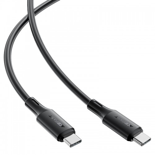 Кабель ACEFAST C17-03 USB-C на USB-C силиконовый зарядный и дата-кабель черный
