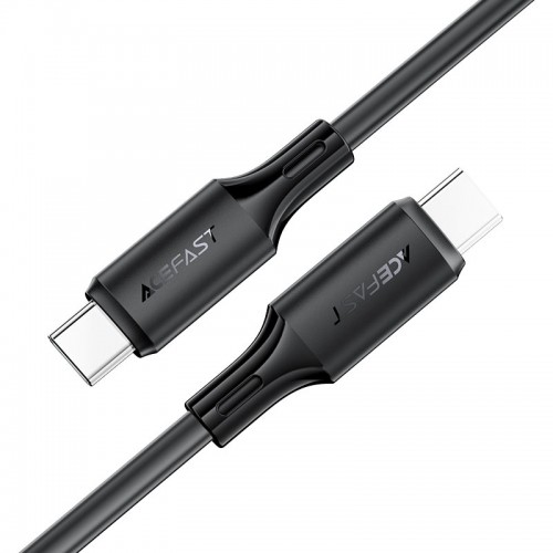 Кабель ACEFAST C17-03 USB-C на USB-C силиконовый зарядный и дата-кабель черный