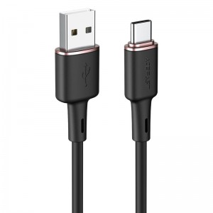 Кабель ACEFAST C2-04 USB на Type-C 3A, 1.2м, силикон, цинковые разъемы, черный