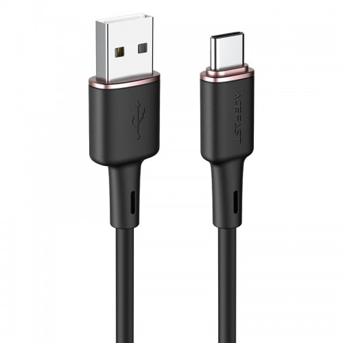 Кабель ACEFAST C2-04 USB на Type-C 3A, 1.2м, силикон, цинковые разъемы, черный