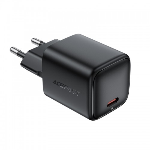 Мережевий зарядний пристрій ACEFAST A136 PD40W mini GaN USB-C fast charger Black