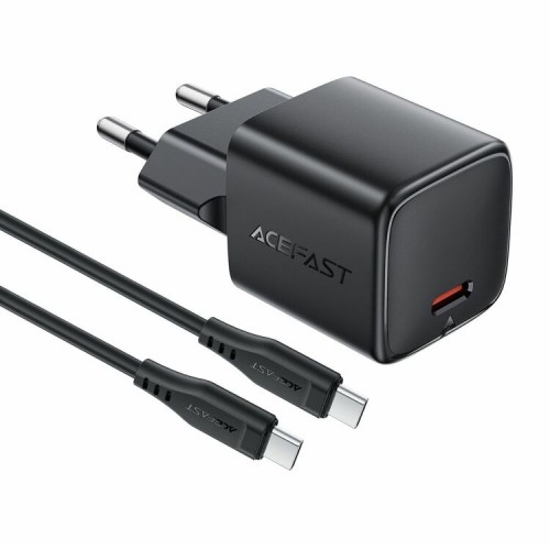 Мережевий зарядний пристрій ACEFAST A117 PD20W mini GaN fast charger set(P16),black Black